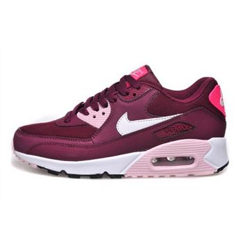 Nike Air Max 90 Womens Shoes Hot New Rose Red White Online